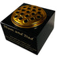 Granite Rectangle-Shaped Memorial Vase, Premium Black with Gold Metal Flower Pot Insert- 6x6x4 Inches