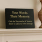 Personalised Granite Memorial Plaque with Stand - Built To Last Forever Son