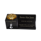 Granite Memorial Vase with Portrait and Plaque Combination, Solid Granite, 16x6x6inchs, 20KG, Includes Flower Pot Insert