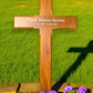 Personalised Mahogany Memorial Cross – Durable Wooden Grave Marker for Outdoor Use