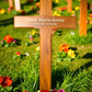 Personalised Mahogany Memorial Cross – Durable Wooden Grave Marker for Outdoor Use