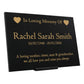 Granite Memorial Plaque, Heart Design, Personalised Engraved Tribute