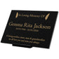 Granite Memorial Plaque, Feather, Personalised, Stand Included