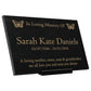 Granite Memorial Plaque, Butterfly Design, Personalised Engraved Tribute
