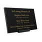 Granite Memorial Plaque for Two Names, Free Personalised Gold Engraving, Polished Granite