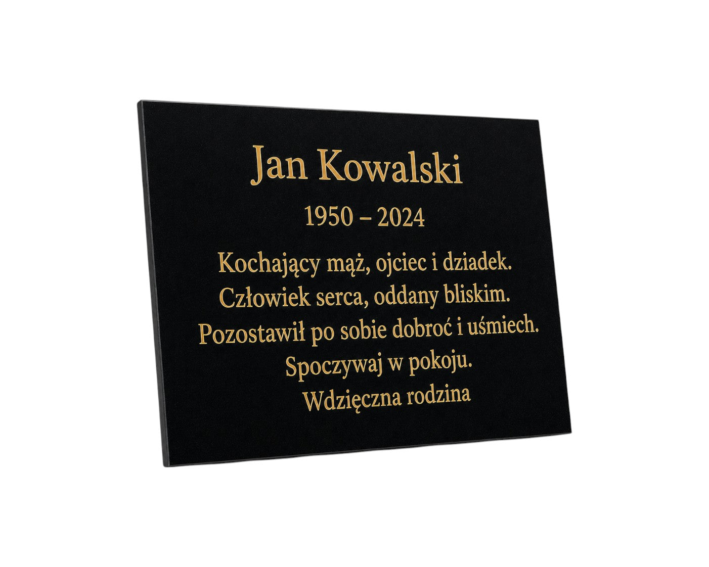 Personalised Granite Memorial Plaque with Stand - Built To Last Forever Polish