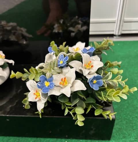 Forget-Me-Not & Lily Grave Pot