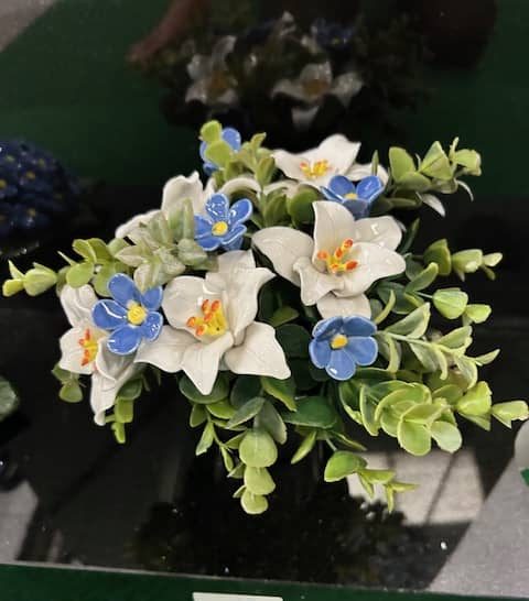 Forget-Me-Not & Lily Grave Pot
