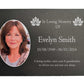 Photo Slate Memorial Plaque, Lotus, Add a Portrait & Personalised Text | 35×25cm (14×10”)
