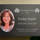 Photo Slate Memorial Plaque, Lotus, Add a Portrait & Personalised Text | 35×25cm (14×10”)