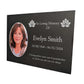 Photo Slate Memorial Plaque, Lotus, Add a Portrait & Personalised Text | 35×25cm (14×10”)