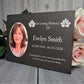 Photo Slate Memorial Plaque, Lotus, Add a Portrait & Personalised Text | 35×25cm (14×10”)