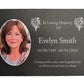 Photo Slate Memorial Plaque, Mixed Flowers, Add a Portrait & Personalised Text | 35×25cm (14×10”)