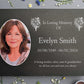 Photo Slate Memorial Plaque, Mixed Flowers, Add a Portrait & Personalised Text | 35×25cm (14×10”)