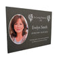 Photo Slate Memorial Plaque, Mixed Flowers, Add a Portrait & Personalised Text | 35×25cm (14×10”)