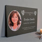 Photo Slate Memorial Plaque, Mixed Flowers, Add a Portrait & Personalised Text | 35×25cm (14×10”)