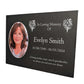 Photo Slate Memorial Plaque, Mixed Flowers, Add a Portrait & Personalised Text | 35×25cm (14×10”)