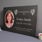 Photo Slate Memorial Plaque, Mixed Flowers, Add a Portrait & Personalised Text | 35×25cm (14×10”)
