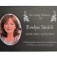 Photo Slate Memorial Plaque, Peony,  Add a Portrait & Personalised Text | 35×25cm (14×10”)