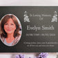 Photo Slate Memorial Plaque, Peony,  Add a Portrait & Personalised Text | 35×25cm (14×10”)
