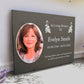 Photo Slate Memorial Plaque, Peony,  Add a Portrait & Personalised Text | 35×25cm (14×10”)