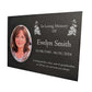 Photo Slate Memorial Plaque, Peony,  Add a Portrait & Personalised Text | 35×25cm (14×10”)