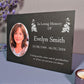 Photo Slate Memorial Plaque, Peony,  Add a Portrait & Personalised Text | 35×25cm (14×10”)
