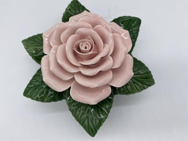 Single Pink Ceramic Rose