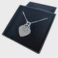 Sterling Silver Personalised Heart Handwriting Necklace