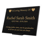 Granite Memorial Plaque, Heart Design, Personalised Engraved Tribute