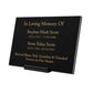Granite Memorial Plaque for Two Names, Free Personalised Gold Engraving, Polished Granite