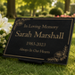 Granite Memorial Plaque, Floral Border Design, Personalised Engraved Tribute