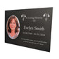Photo Slate Memorial Plaque, Snowdrop, Add a Portrait & Personalised Text | 35×25cm (14×10”)