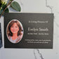Photo Slate Memorial Plaque, Add a Portrait & Personalised Text | 35 × 25cm (14×10”)