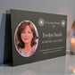 Photo Slate Memorial Plaque, Sunflower, Add a Portrait & Personalised Text | 35×25cm (14×10”)