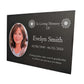 Photo Slate Memorial Plaque, Sunflower, Add a Portrait & Personalised Text | 35×25cm (14×10”)