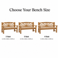 Premium Chunky Teak Sunrise Memorial Bench, Add Your Personal Engraving
