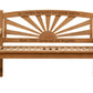 Premium Chunky Teak Sunrise Memorial Bench, Add Your Personal Engraving