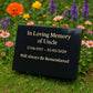 Personalised Granite Memorial Plaque with Stand - Built To Last Forever uncle