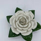Single White Ceramic Rose