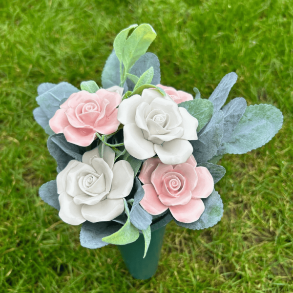 Pastel Rose Grave Pot