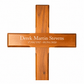 Personalised Mahogany Memorial Cross - 45cm,65cm,130cm – Name & Dates Only